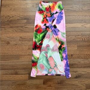 Fashion Nova Multicolor Maxi Skirt